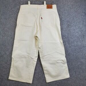 Levi's Classic Wide Leg Crop Jeans Ivory White Size 30/10